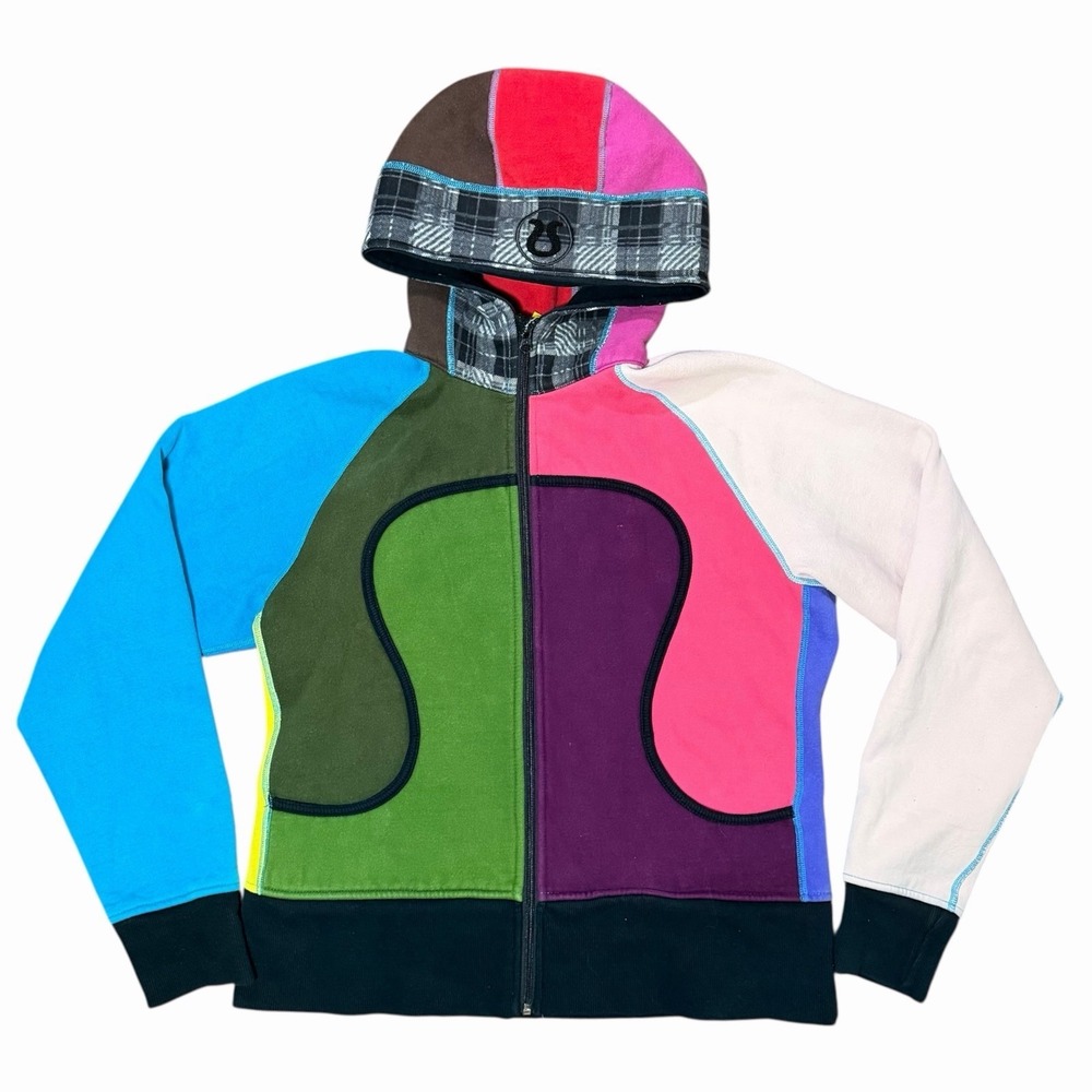 Lululemon Hoodie Womens Scuba Full Zip Color Block‎ Pockets Athleisure 21x23.5"